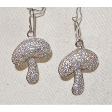 Svamp Champinjon i micro pavé Örhängen nr e19217