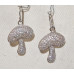 Mushroom Field Mushroom in micro pavé Earrings No. e19217