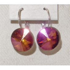 Rivoli Mahogany Örhängen nr e20022 - Rosa Kristall