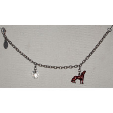 Wolf with Heart Bracelet No. m16069