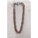 Byzantine Chain Bracelet in Black and Rose Gold No. m16130 of stainless steel