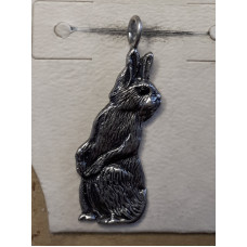 Rabbit on the Lookout Pendant No. n10095