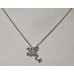 Frog with rhinestones on the back and as eyes Necklace No. n11171