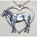 Quarterhorse in a Heart Pendant no n12131