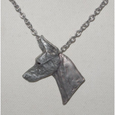 Dobermann Huvud Handmålad Halsband nr n13023