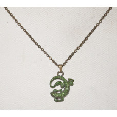 Ödla Hänge nr n13116 - Handmålad Grön