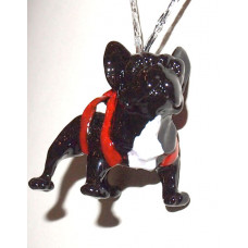 Fransk Bulldogg Hängsmycke nr n16054 Handmålat Hänge