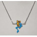 Frog Yellow-banded Poison Dart on branch Necklace No. n16150