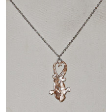 Ödla Hängsmycke nr n16335 - Handmålade Hopslingrade Ödlor