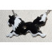 Border Collie Halsband nr 17089 Handmålad Springande med Genombrutet Hjärta