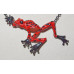 Frog Red and Black Poison Dart Cordhugger Necklace No. n18016