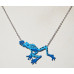Frog Blue Poison Dart Cordhugger Necklace No. n18056