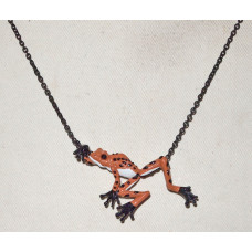 Frog Strawberry Poison Dart Cordhugger Necklace No. n18108 Frog Strawberry Poison Dart Cordhugger Necklace No. n18108