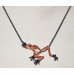 Frog Strawberry Poison Dart Cordhugger Necklace No. n18108 Frog Strawberry Poison Dart Cordhugger Necklace No. n18108