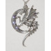 Luna Dragon Hängsmycke för Styrka på Livets Väg - Drake med Måne