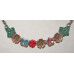 Flower Garland with Leaves Handpainted Necklace No. n19114
