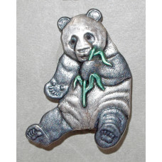 Panda with Bamboo Twig Brooch No. b05012