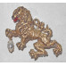 Lion in Heraldic Style Brooch No. b05111