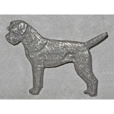 Border Terrier Standing Brooch No. b16005