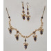 Drops in Black Crystal with Golden Arches and Rosettes Jewelery Set No. s12031