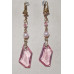 Art Deco Jewelry Set with Pink Crystal and Pearls No. s14024