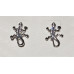 Lizard Jewelery Set No. s19005 - Glittering Lizards in Silver
