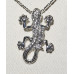 Lizard Jewelery Set No. s19005 - Glittering Lizards in Silver