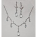 Swallows with Light Blue Crystals Jewelery Set No. s19016